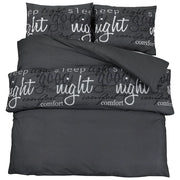 Set Copripiumino Nero 140x200 cm in Cotone CFW3046836