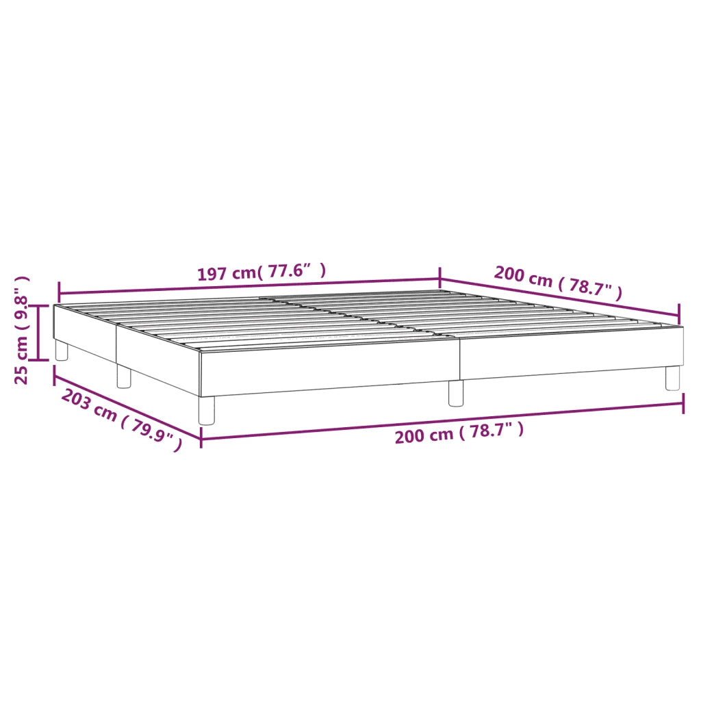 Letto matrimoniale | Letto per adulti | Struttura Letto a Rete a Molle Marrone Scuro 200x200 cm in Tessuto