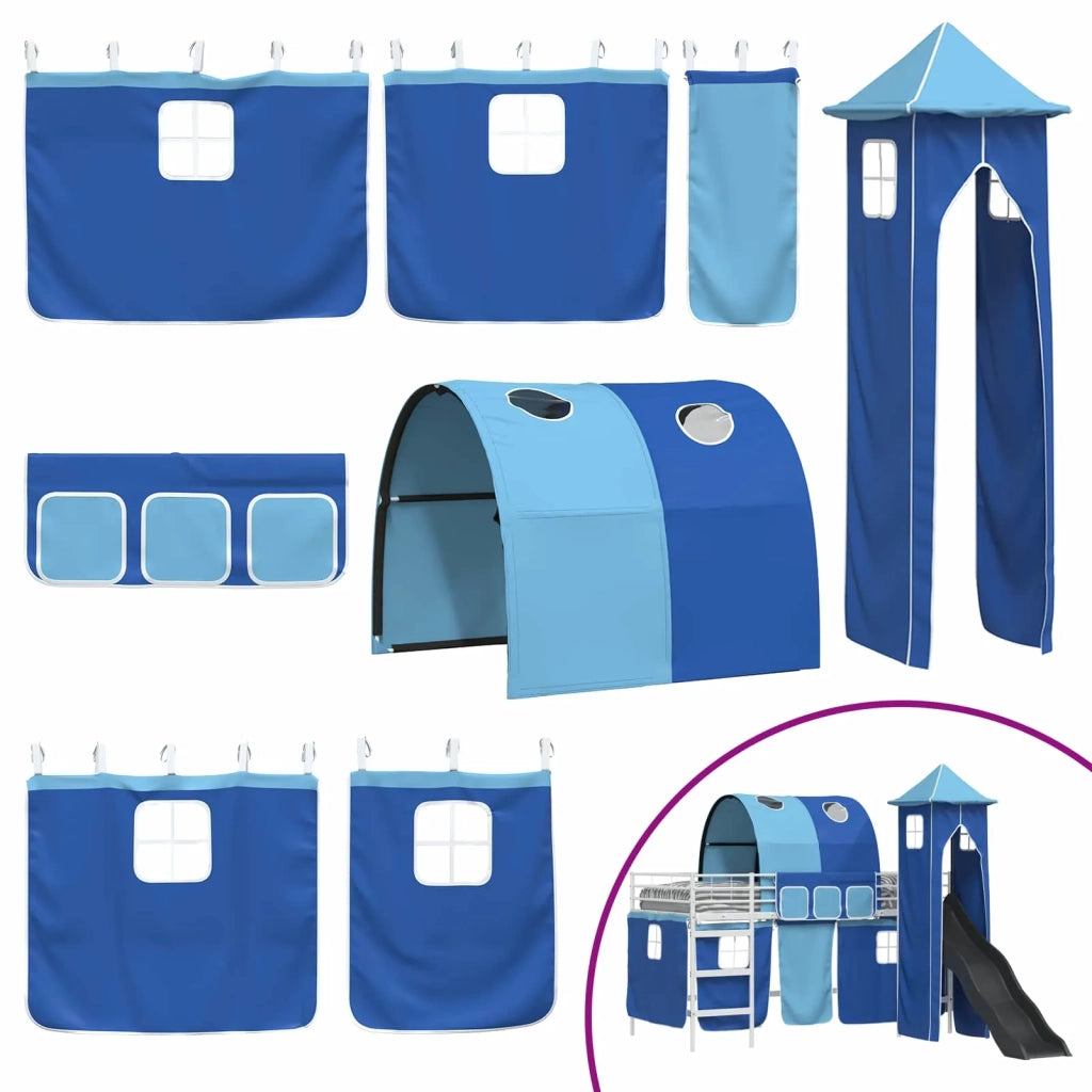 Struttura del letto loft per bambini Bianco e Blu 90 x 200 cm 42020902