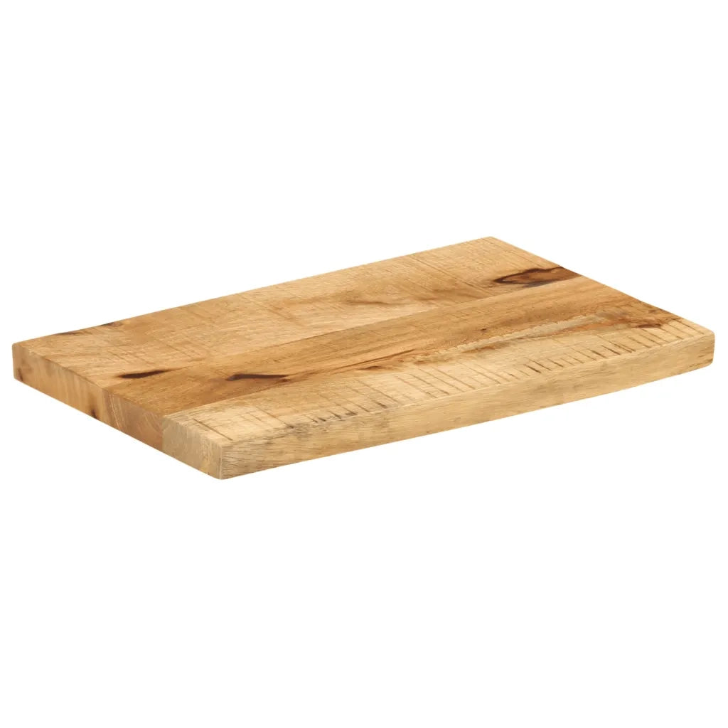 Piano Tavolo | Superficie Tavolo | Piano Scrivania 40x30x2,5 cm Bordi Vivi Legno di Mango Grezzo