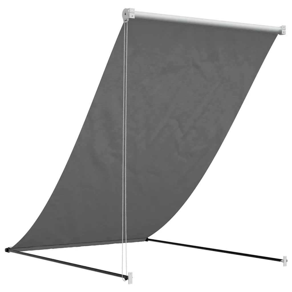 Tenda da Sole Retrattile Antracite 100x150 cm Tessuto e Acciaio 368750