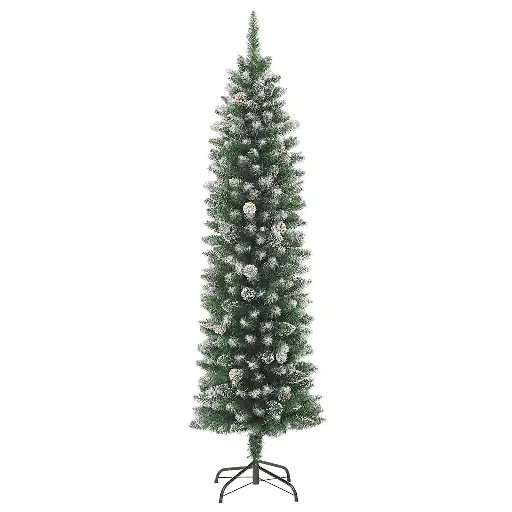 Albero di Natale Artificiale Sottile con Base 180 cm PVC 345166