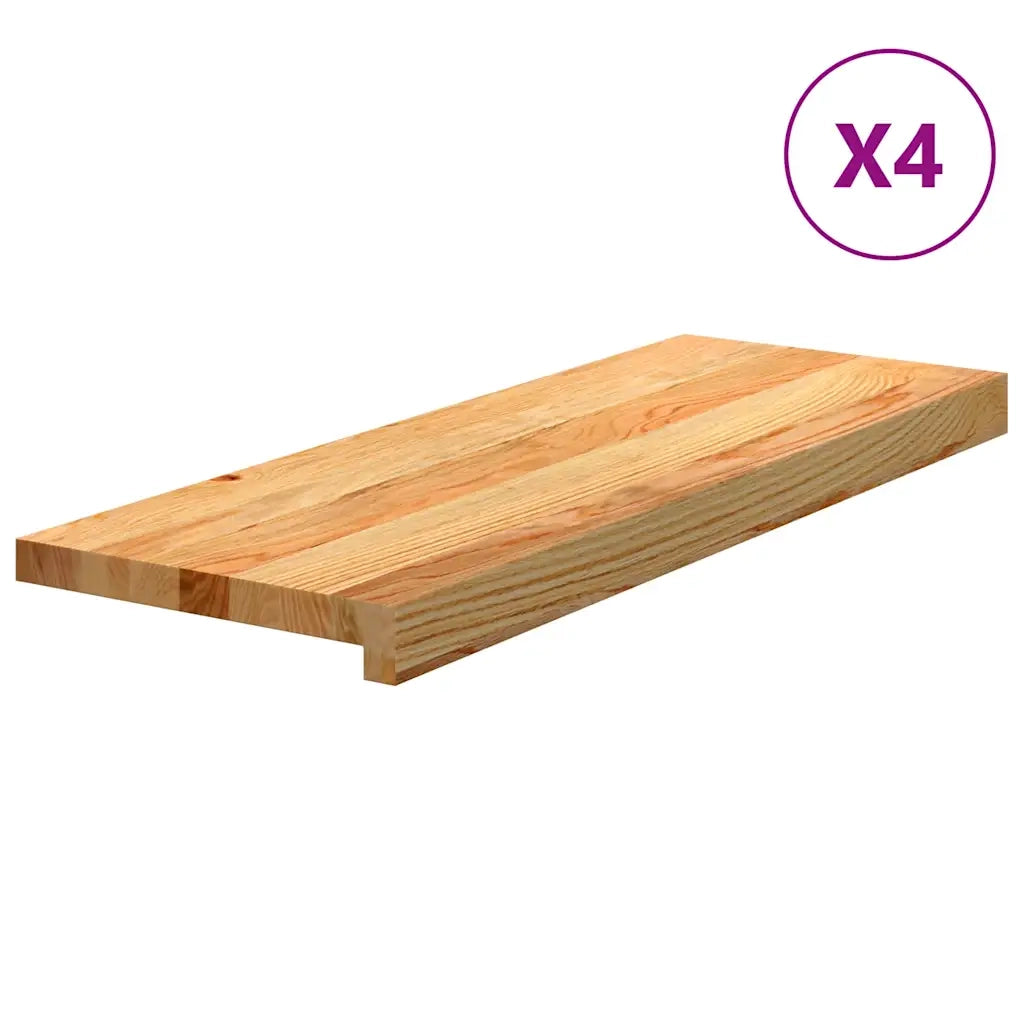 Gradini 4 pz Marrone Chiaro 70x30x2 cm Legno Massello Rovere