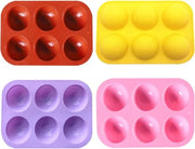 Forma di silicone per muffin a 6 fori - Set di 4 per preparazione di mousse di cioccolato e jelly