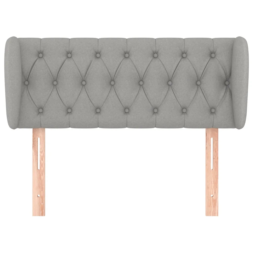 Testiera | Testata ad Orecchio Grigio Chiaro 93x23x78/88 cm in Tessuto