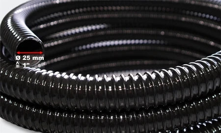 Tubo flessibile per laghetto 1 pollice (25,4 mm) lunghezza 25 m nero fai da te per il giardino 4216376