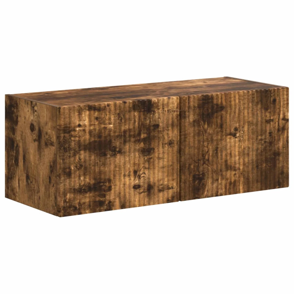 Set mobile TV 4 pz | Armadietto TV | Mobile Porta TV Rovere fum¨¦ Legno multistrato