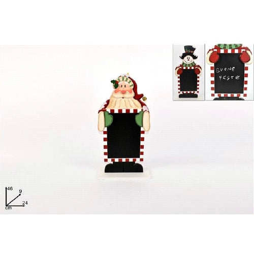 Lavagna In Legno Babbo Natale O Pupazzo Di Neve 46 Cm Decorazioni Natalizie