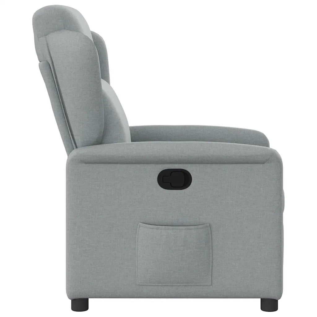 Poltrona Reclinabile in Tessuto Grigio Chiaro 4015576