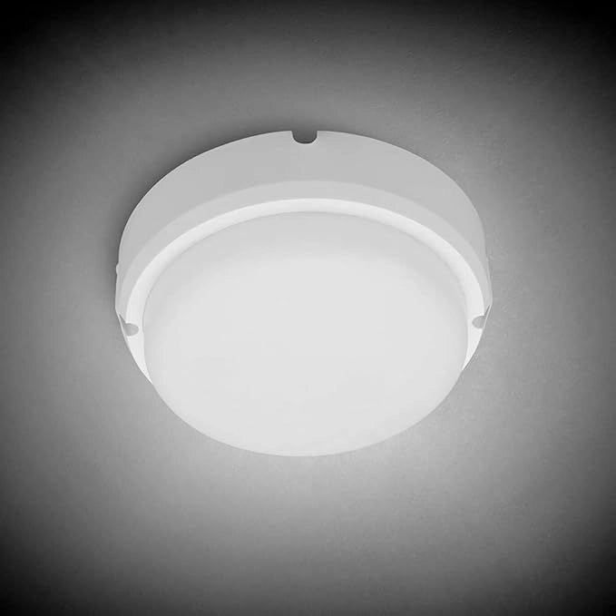 PLAFONIERA TONDA IP65 DA ESTERNO 20W 4000K 1500 LM IN PVC BIANCA VIVIDA