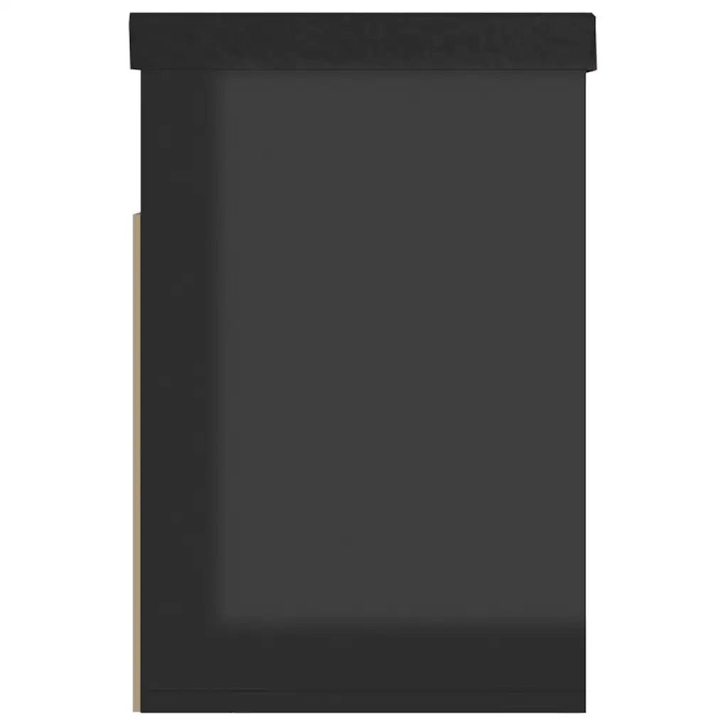 Panca Porta Scarpe Cuscino-Sgabello-Panca Scarpiera Nero Lucido 80x30x47cm Multistrato