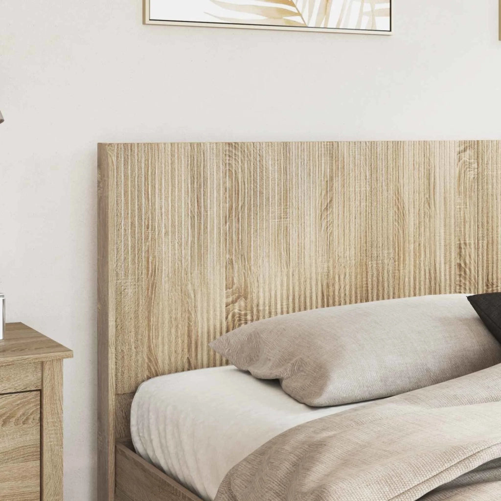 Letto matrimoniale | Letto per adulti | Struttura del letto con stoccaggio e testata Rovere Sonoma