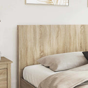 Letto matrimoniale | Letto per adulti | Struttura del letto con stoccaggio e testata Rovere Sonoma