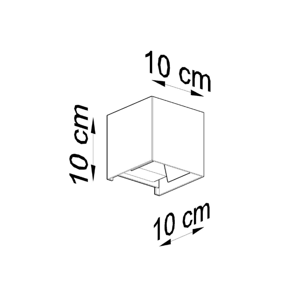 Lampada da parete LUCA nero LED IP54