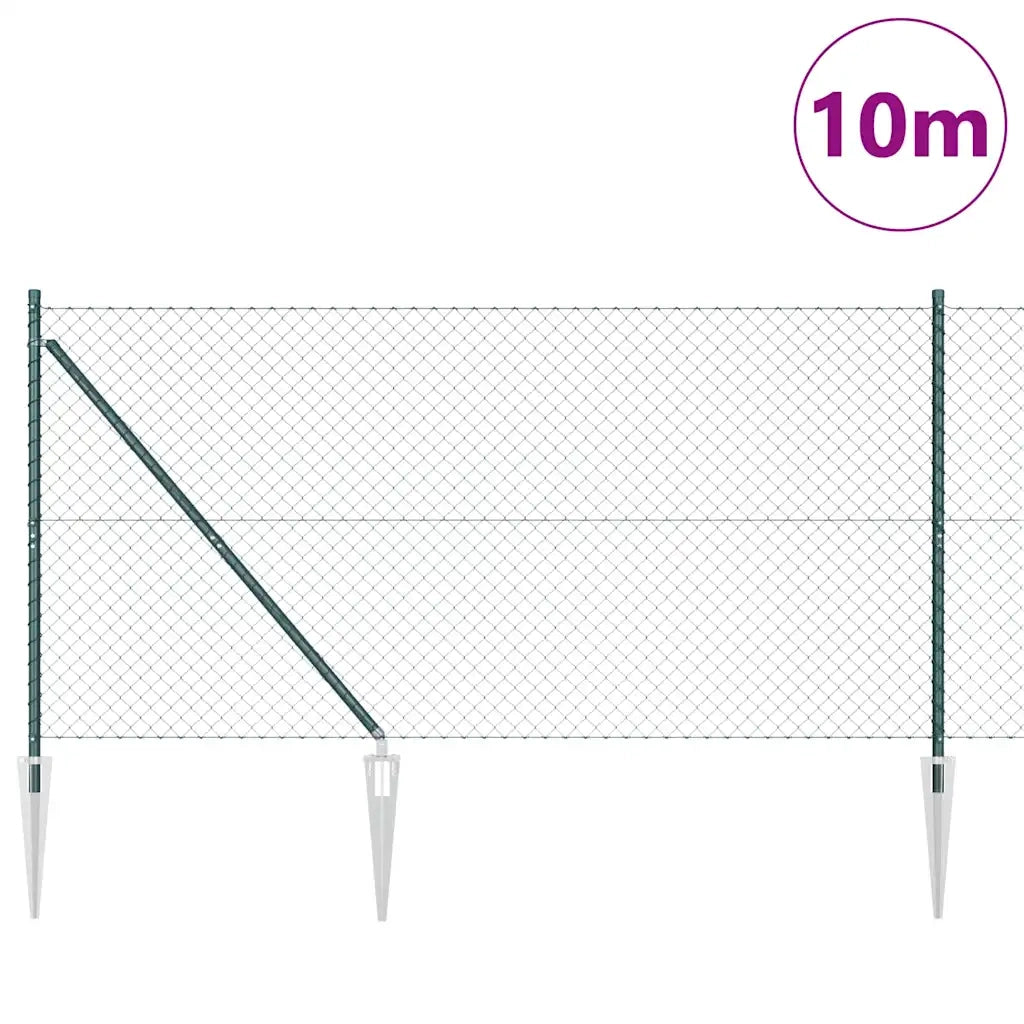 Palo della recinzione Verde 10 x 1,4 m (rete 40 x 40 mm)