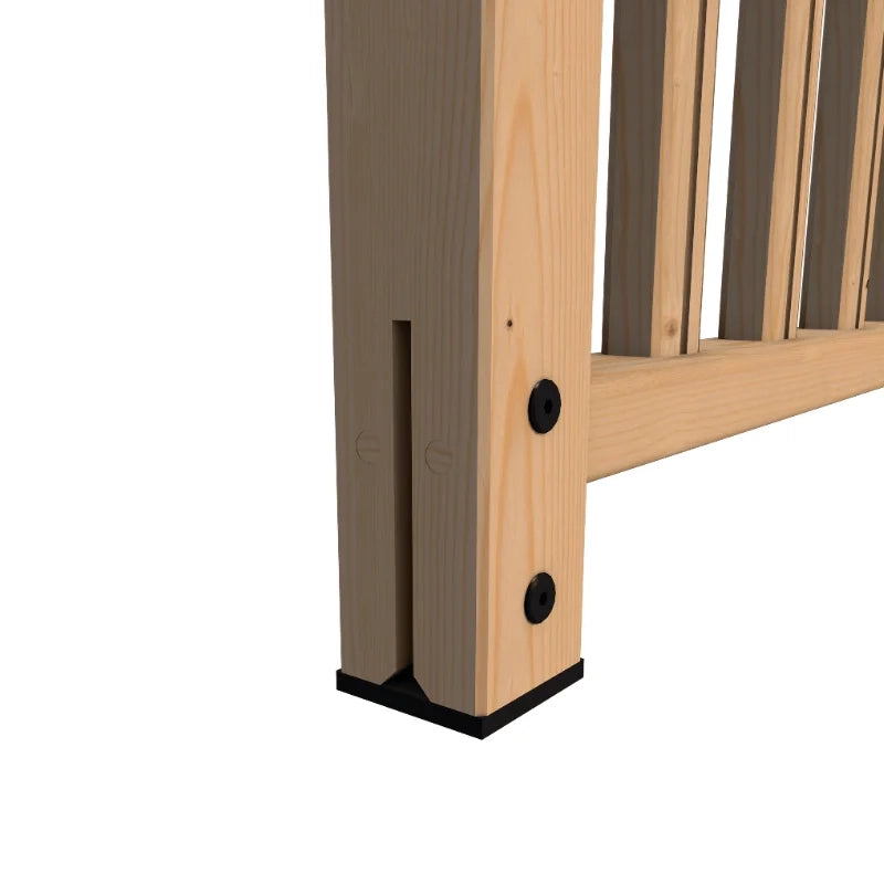 SELVA – Montante per parapetto in legno, fissaggio a pavimento