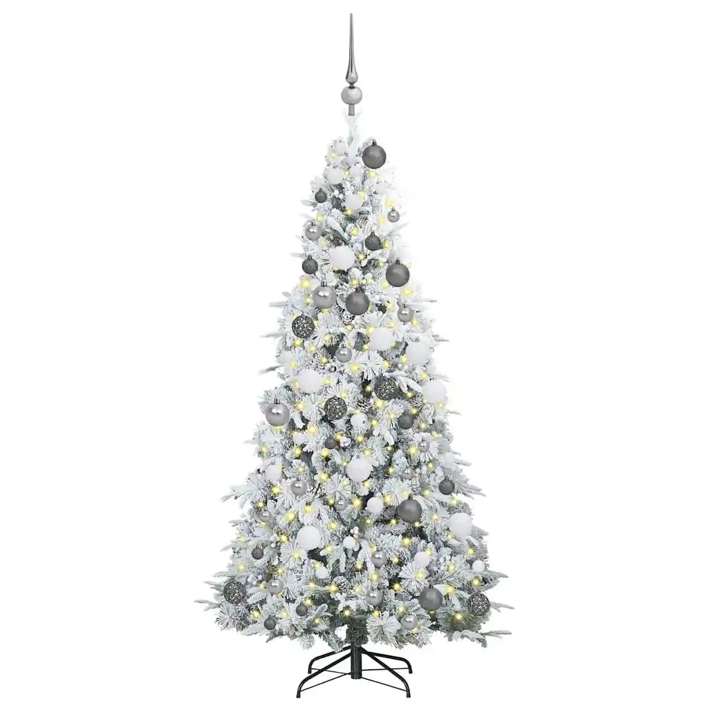 Albero di Natale Artificiale con Rami Pieghevoli Bianco 180 cm 3397483