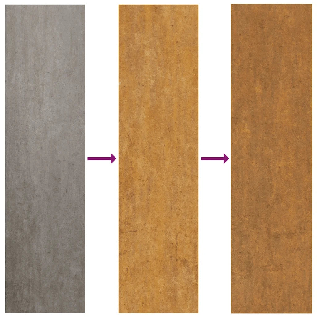 Cancello da giardino 100x75 cm in acciaio Corten con design ad albero 153214