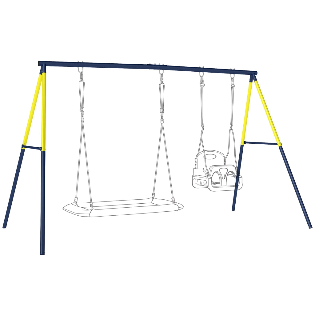 Altalena da Giardino Metallo per Bambini 2 Posti ¨C Xylo ¨C Blu Carico 150kg