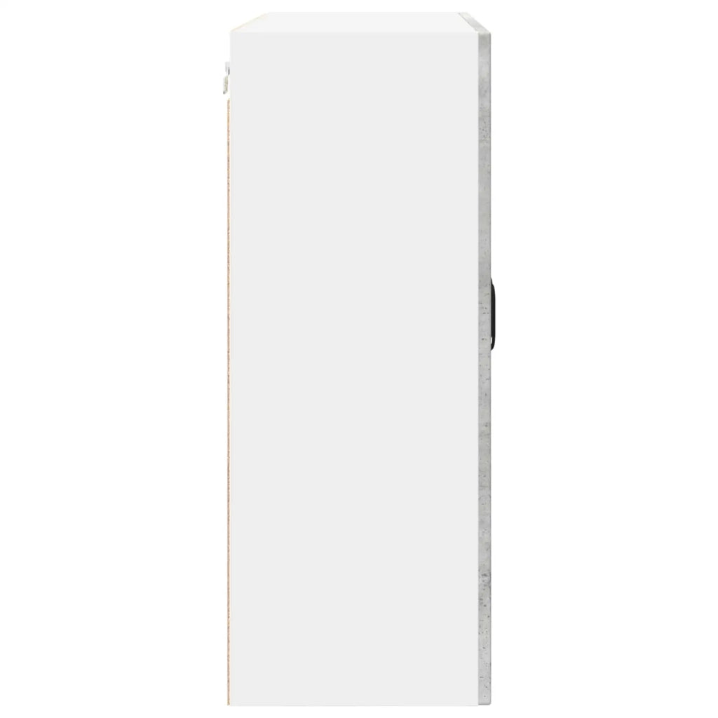 Mobile in vetro da parete PORTO Grigio cemento 80 x 31 x 80 cm 885418