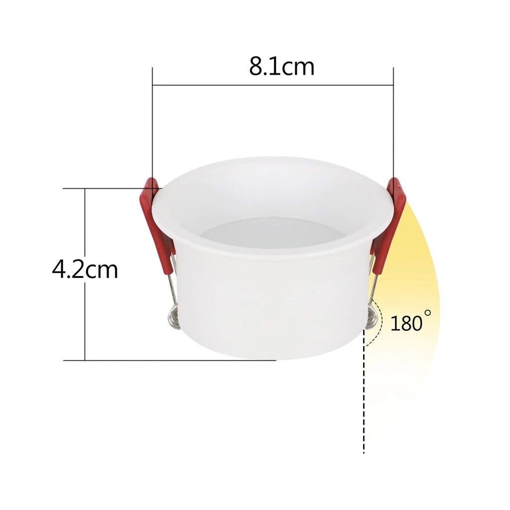 ZMH Faretto da soffitto LED da incasso 5er Set 5W IP44