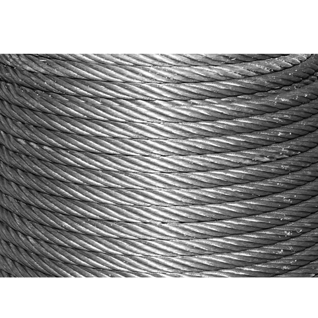 Cavo per verricello in acciaio 6x25, Ø 13mm con anima metallica 100m/rotolo, 0,95kg/1m