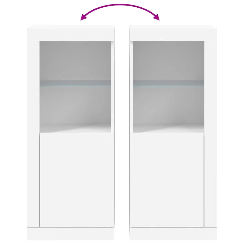Credenza | Madia | Buffet da pranzo | Armadio da pranzo con Luci LED Bianca 41x37x100 cm