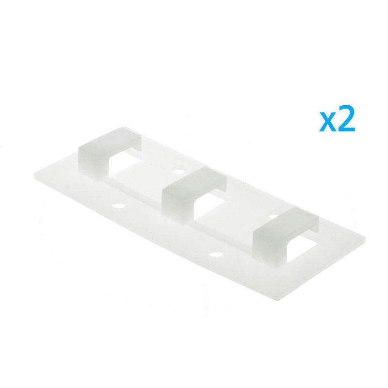 2 PZ Clip Fissaggio Lineare 3 Posizioni Passo 14x7mm per Bobina Striscia LED a Parete