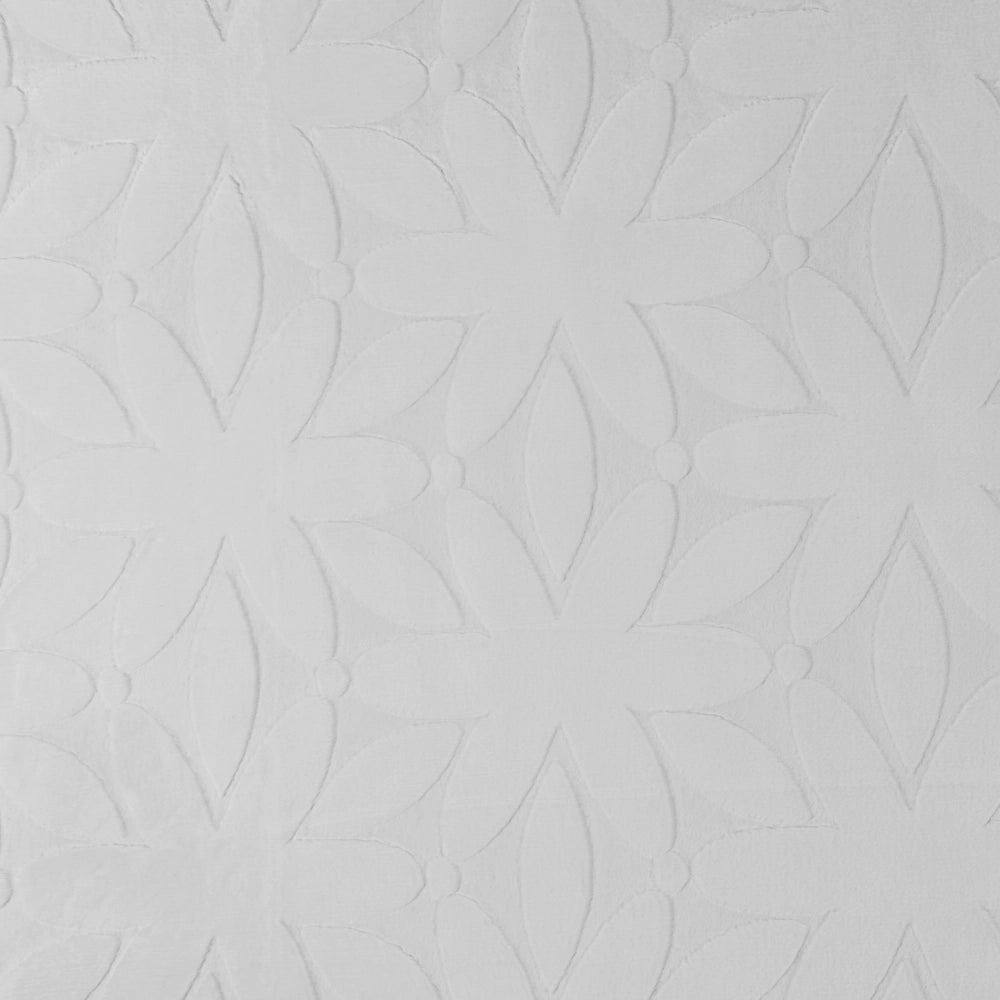 Tappeto Rotondo Grigio chiaro in Tessuto Jacquard ø 160 cm