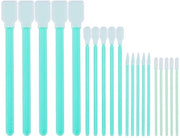 Kit di spazzole a spugna per pulizia - 100 pezzi - Kit di punte di spugna senza polvere - Acquamarina - Adatto per elettronica - Ideale per scanner e dispositivi elettronici