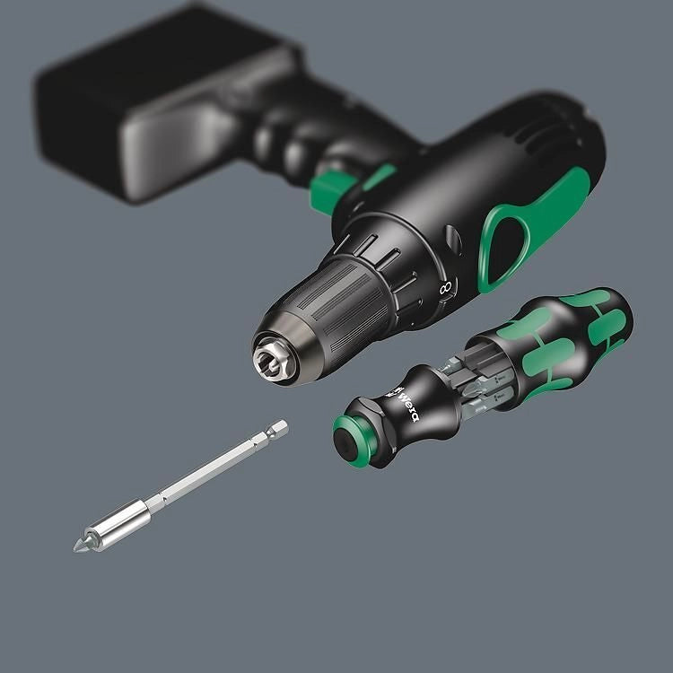 Wera 05073240001 Kraftform Kompakt 28 Set di cacciavite con impugnatura ergonomica e magazzino integrato per 6 punte colore Nero