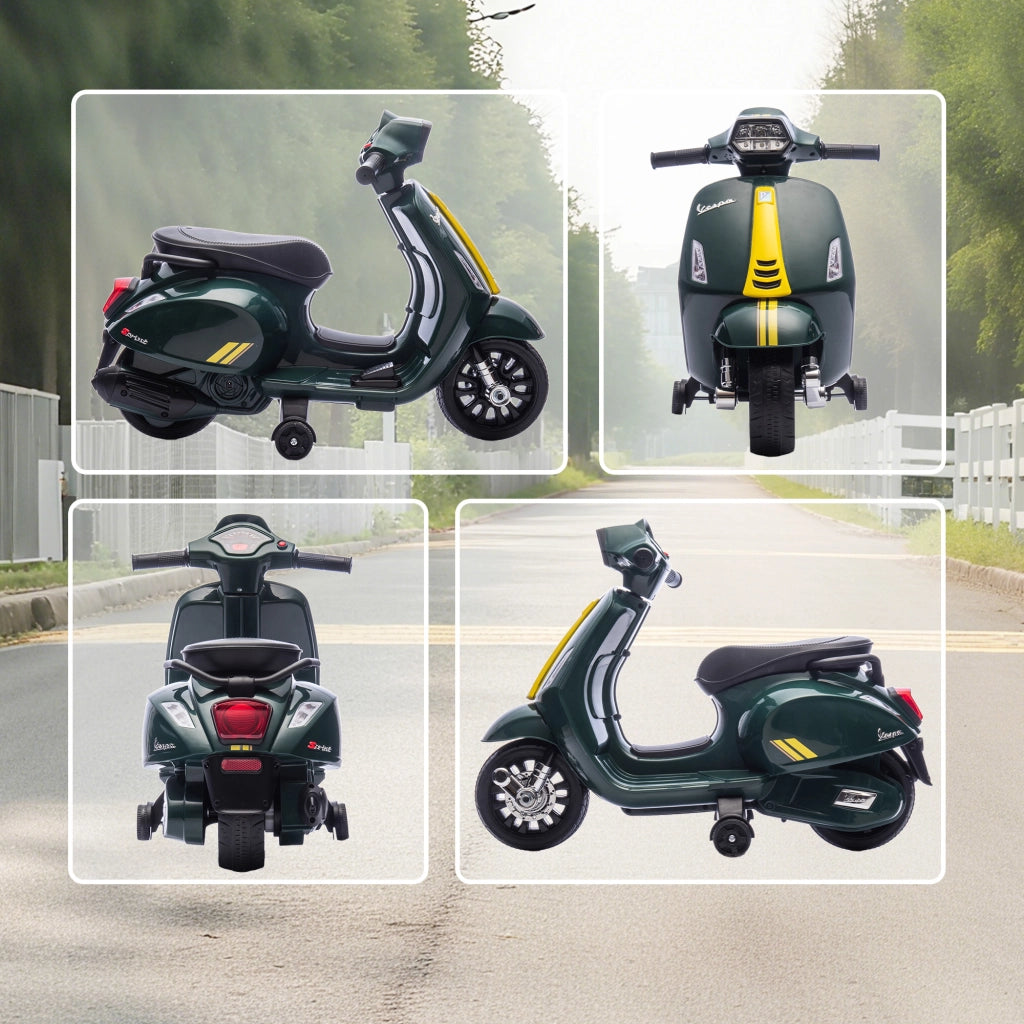 Moto Elettrica Bambini 6V ¨C Xylo ¨C Verde Scuro, 71x37x52 cm, 2-4 Anni