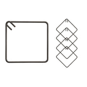 Staffe antisismiche armatura ferro 35x35 cm strutture cemento formati multipli *** pezzi 5, confezione 1