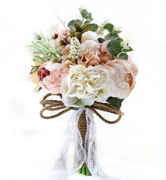 Boquetto di Festa per la Sposa - Fiori d'Arte - Fioriera per la Sposa - Decorazione di Casa - Giorni Speciali - Sempre Bello e Duraturo - Boquetto di Fiori d'Arte