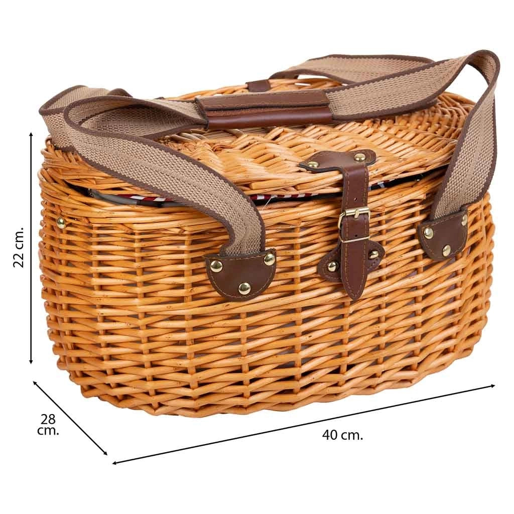 Cestino pic-nic marrone 40x28x22h