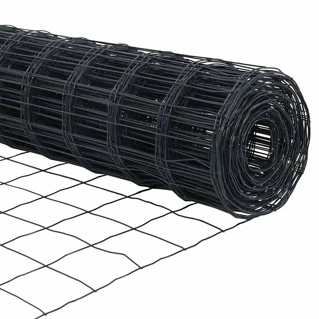 Recinzione Euro Grigio 1,2 x 10 m Ferro rivestito in PVC 42004502