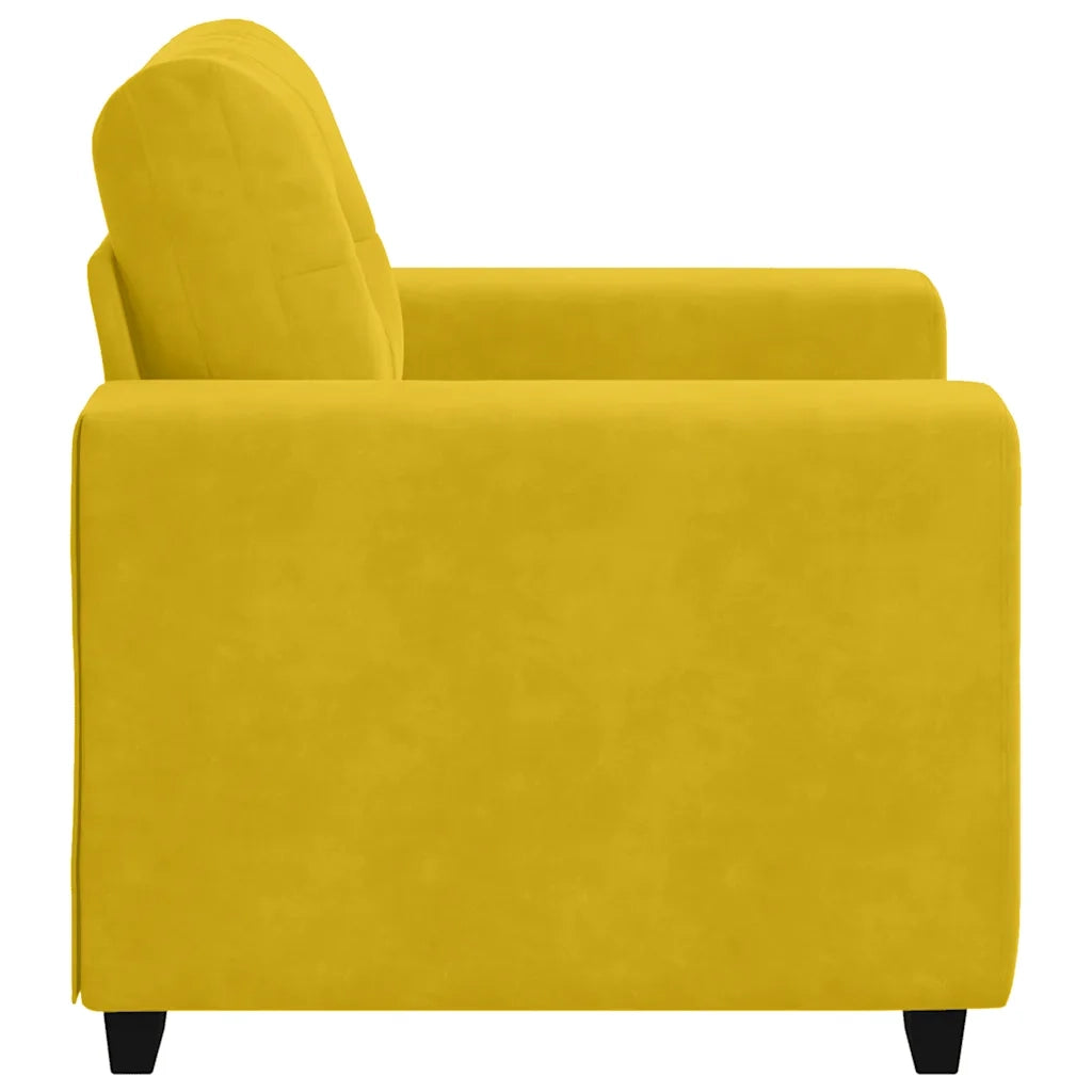 Divano Sedia Giallo 100x78x80 cm Velluto 4105104