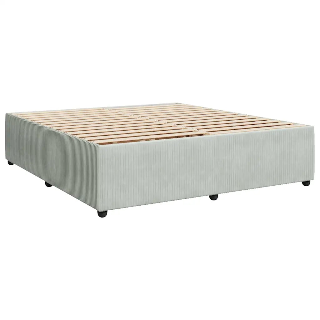 Giroletto a Molle con Materasso Grigio Chiaro 200x200cm Velluto 3287824