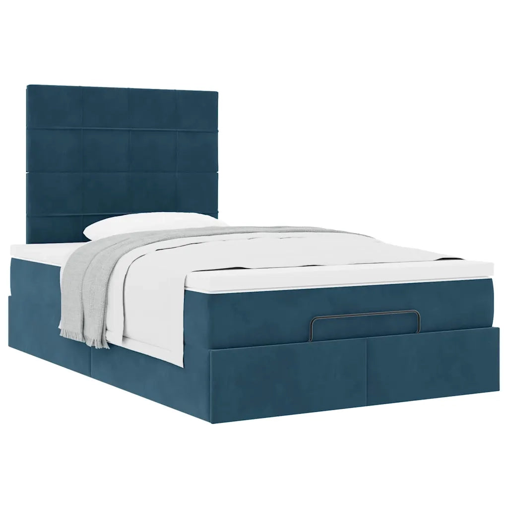 Struttura Letto Pouf con Materassi 120x190 cm Velluto 3313461