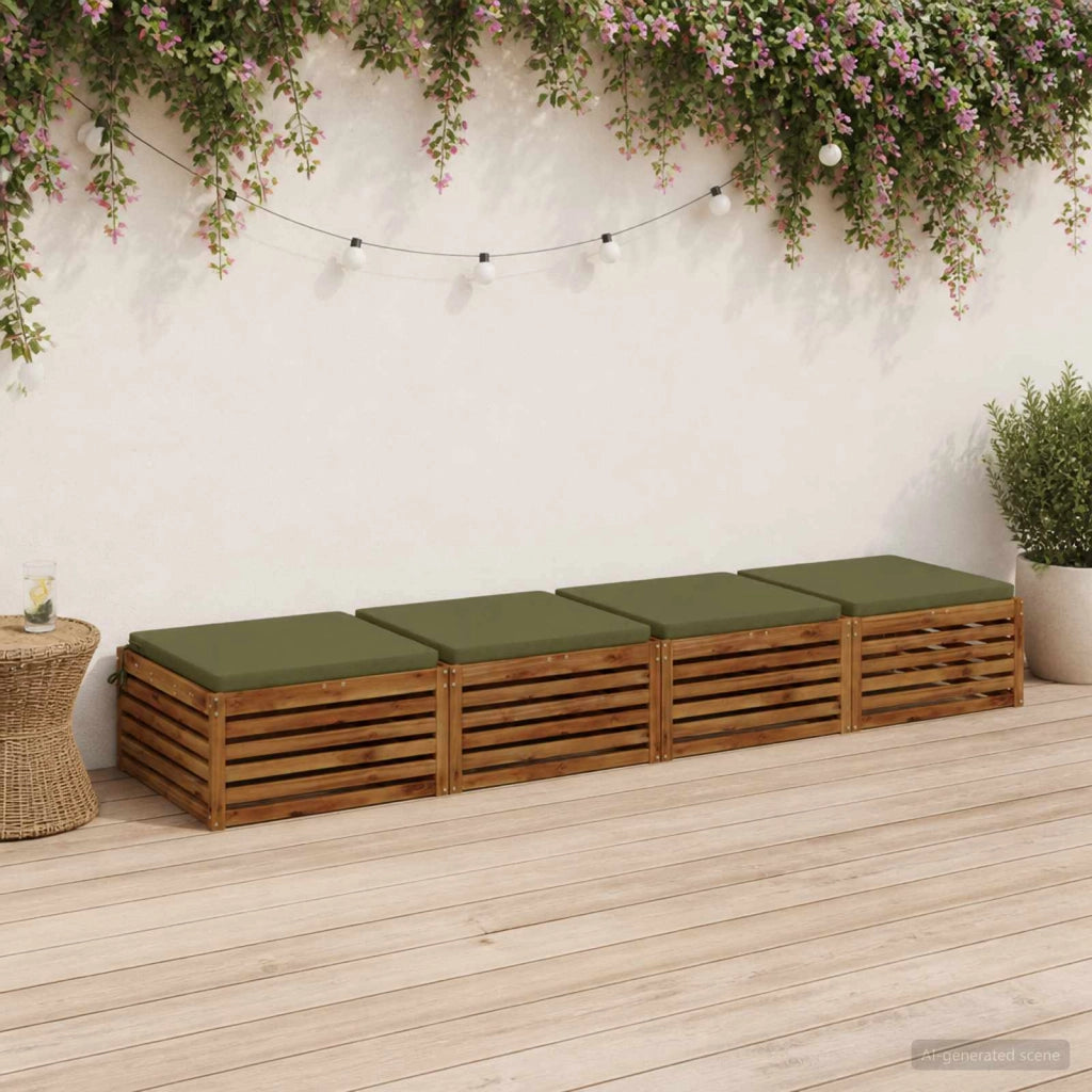 Cuscini per Sedia in 4 Pezzi SOEST 4 pz 100% Poliestere 944644