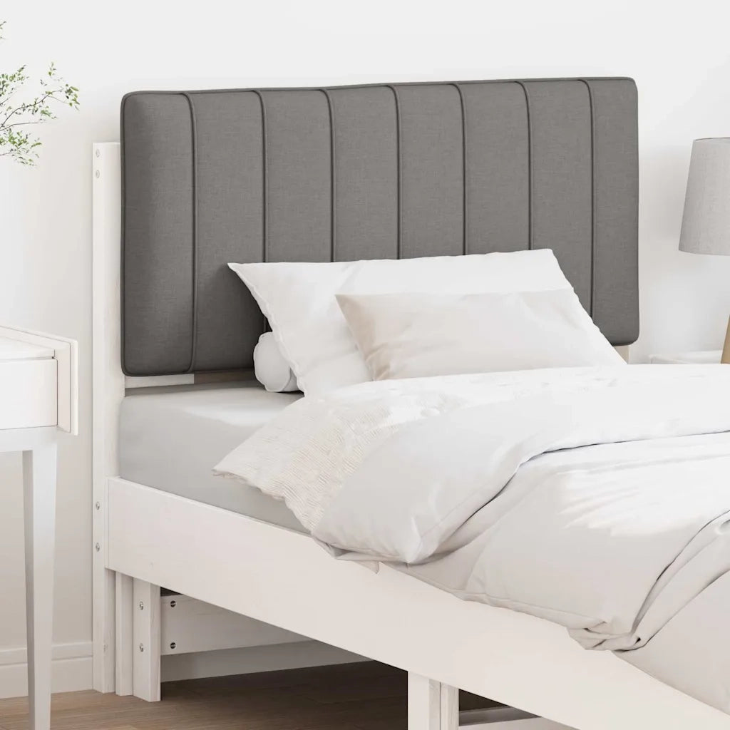 Testiera | Testata imbottita Bianco e grigio chiaro 90 cm Pino massello