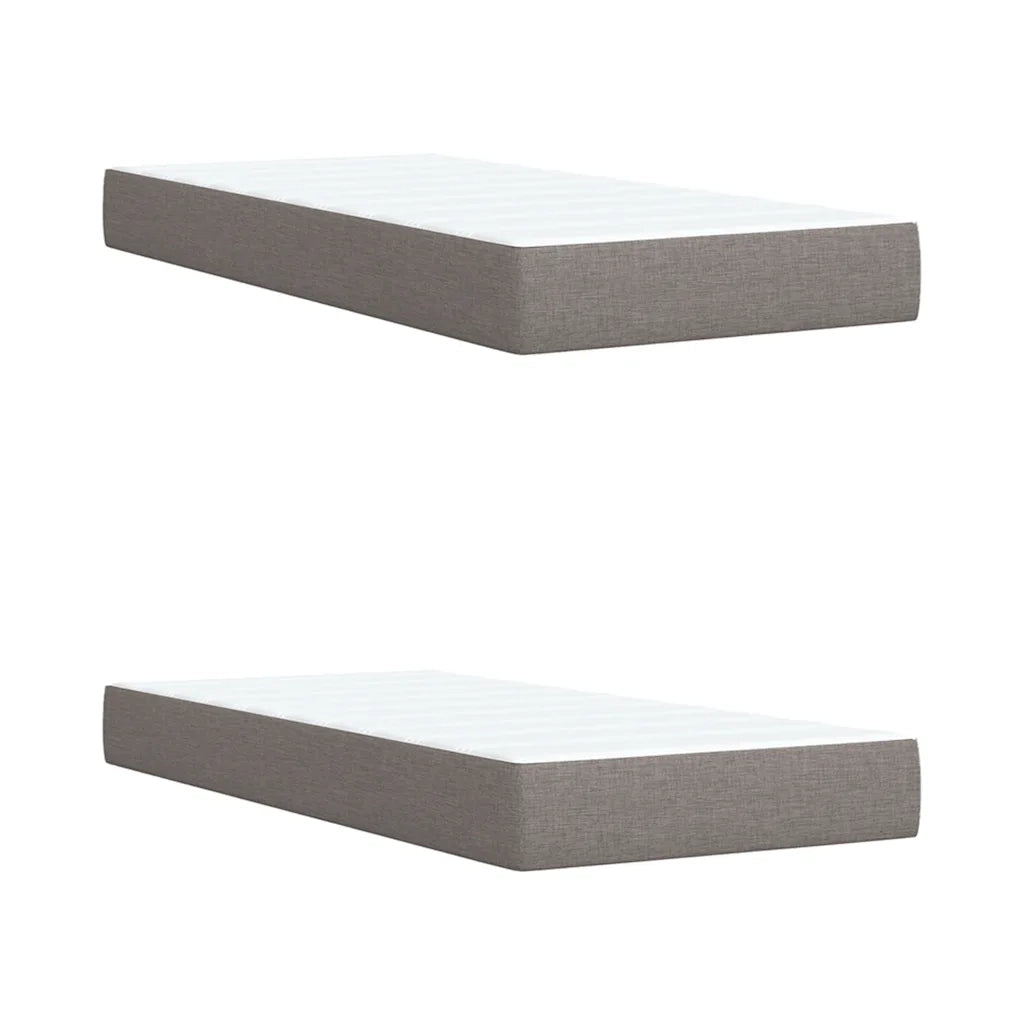 Giroletto a Molle con Materasso Tortora 200x200 cm in Tessuto 3287560