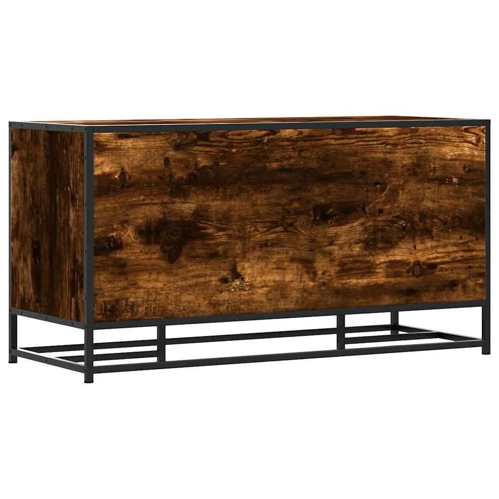 Scarpiera | Mobile per scarpe in Rovere Fumo 100x40x53,5 cm in Truciolato e Metallo