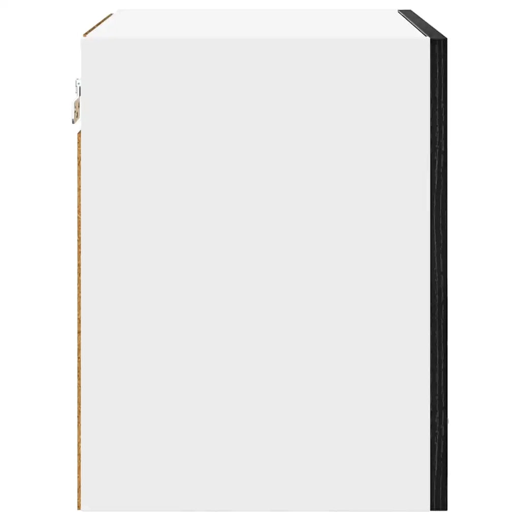Armadio pensile con porta Rovere Nero e Bianco 40 x 31 x 40 cm 884132