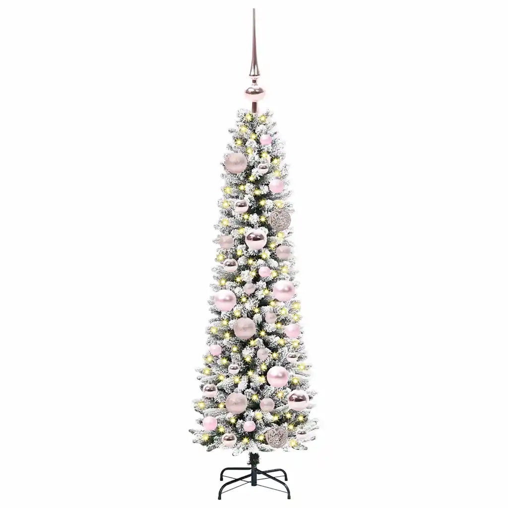 Albero di Natale | Decorazioni natalizie artificiale con 150 LED Bianco 120 cm