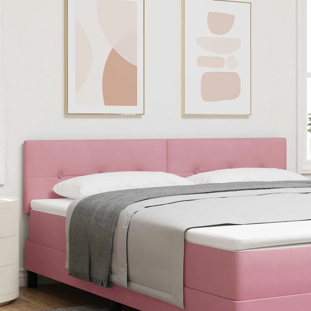 Testiera | Testata LED con strisce LED Rosa 180 cm Velluto