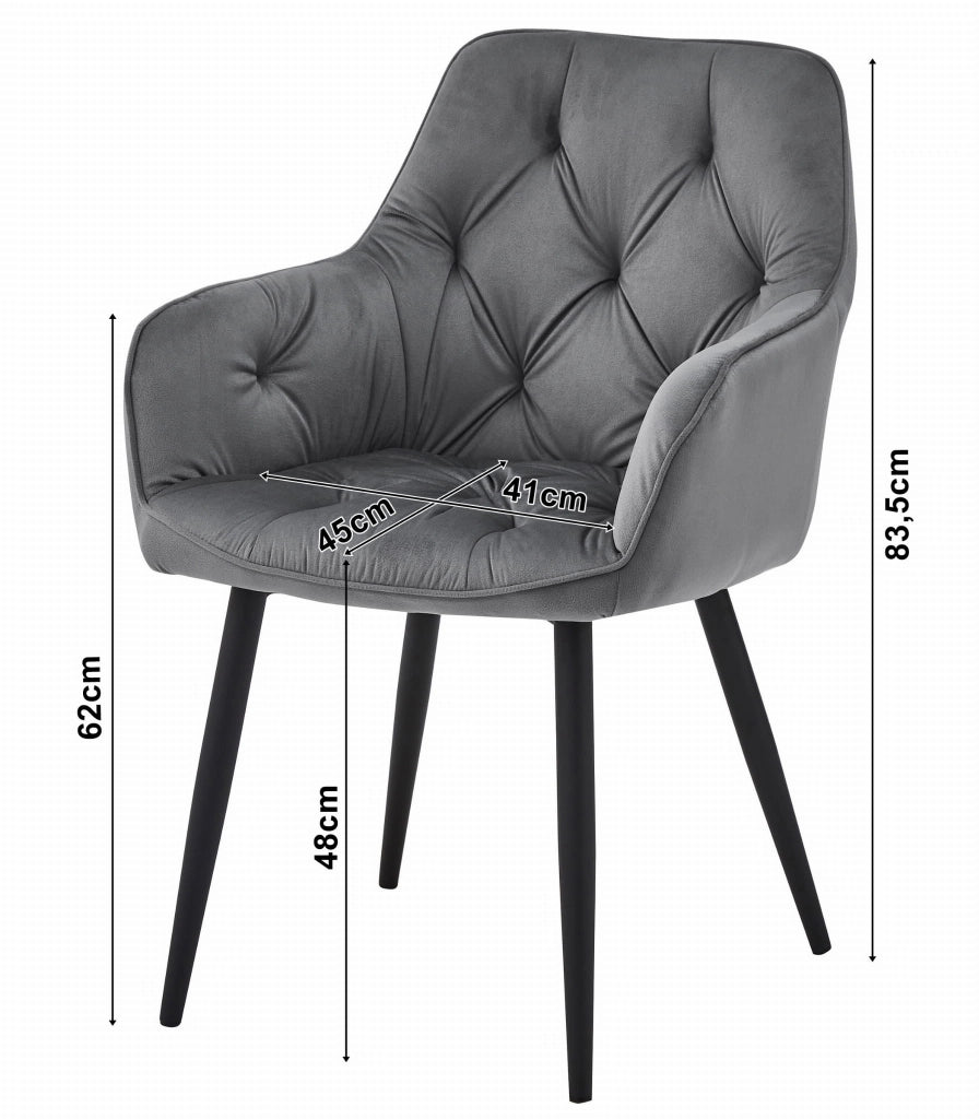 Sedia VALORA LUKK - Elegante velluto verde scuro per soggiorno x 2