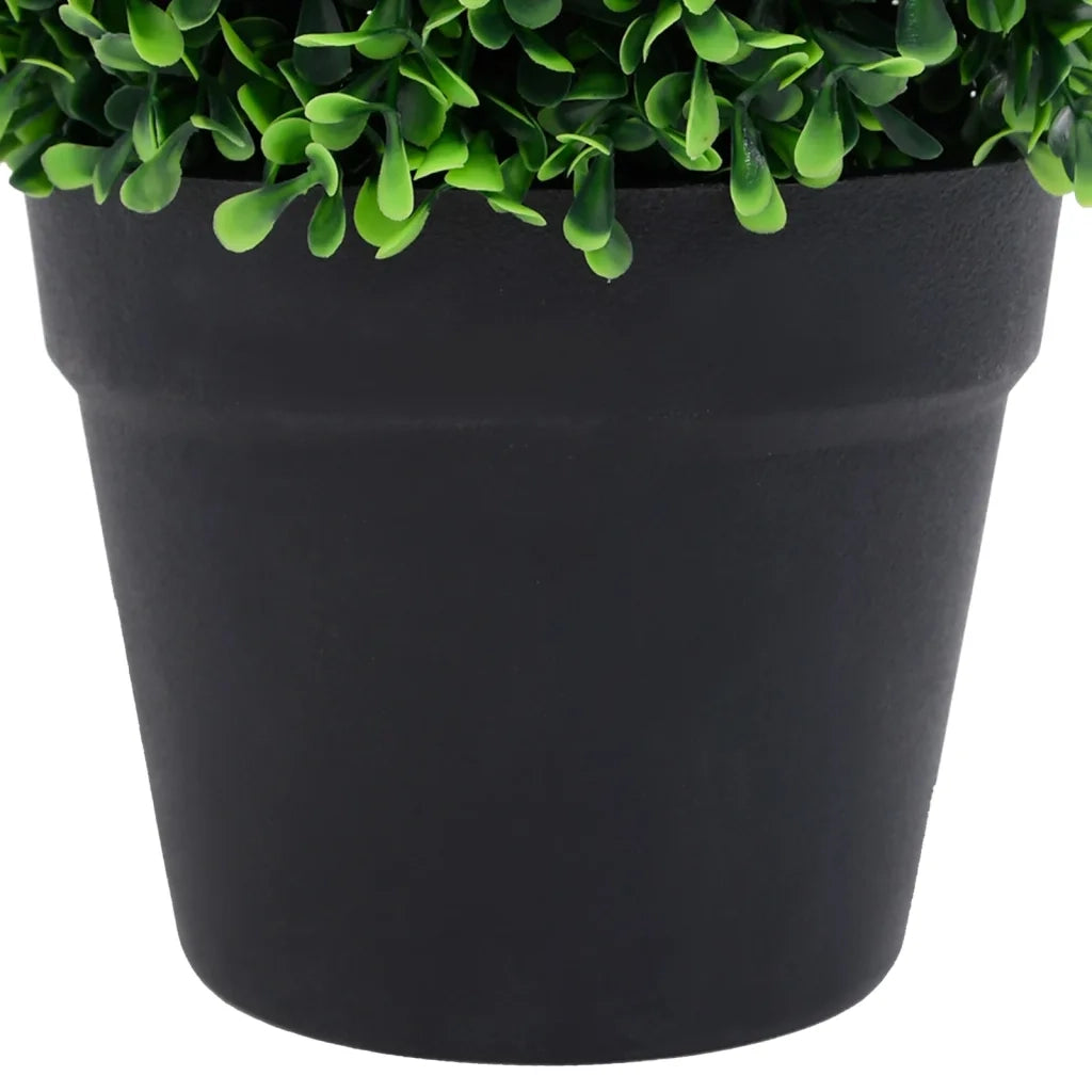 Piante di Bosso Artificiale 2 pz a Sfera con Vaso Verde 27 cm 336520