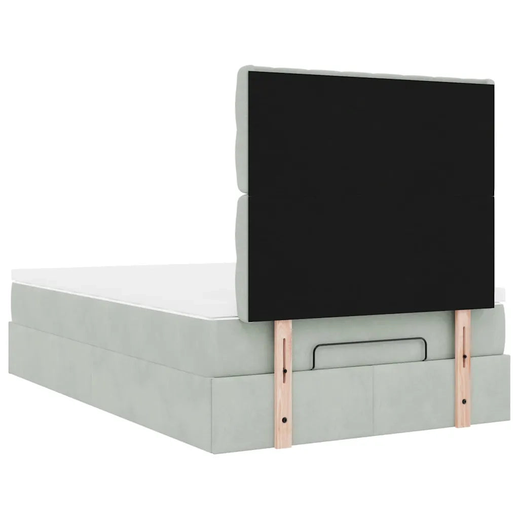 Struttura Letto Pouf con Materassi 120x190 cm Velluto 3313529