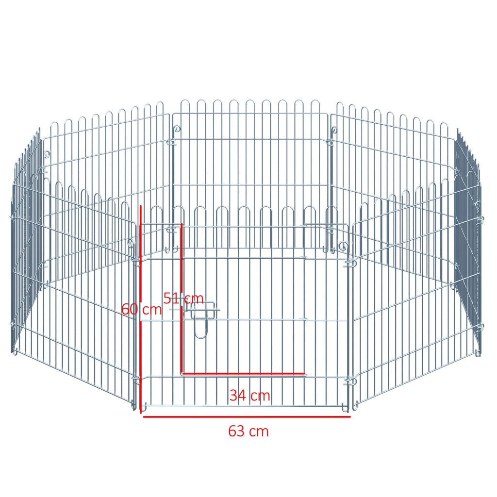 Recinto per Animali 8 Pezzi ¨C Minimal ¨C B63xH60 cm